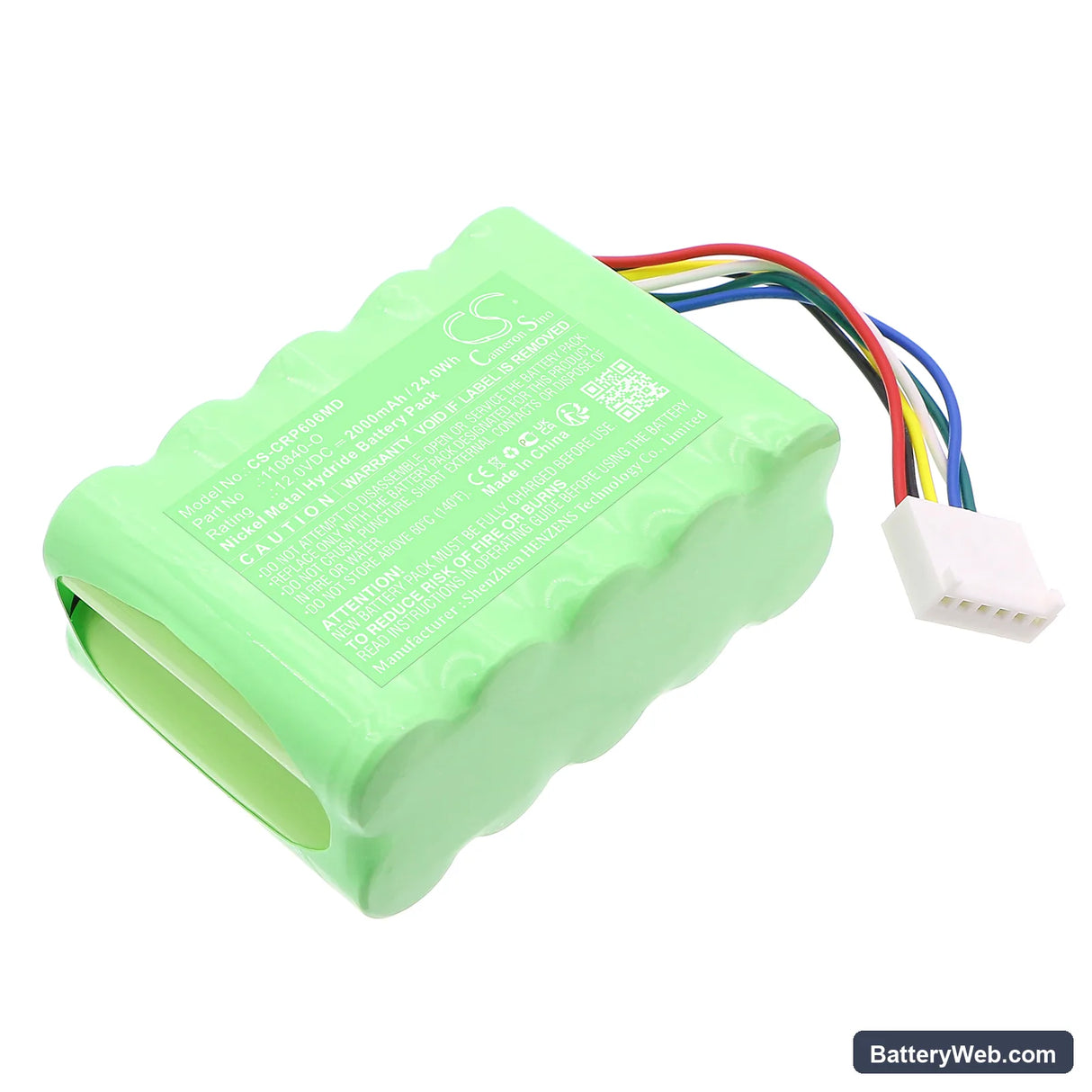 Codan Argus 606 S Syringe Pump Replacement Battery, 12V, 2000mAh, Ni-MH 1