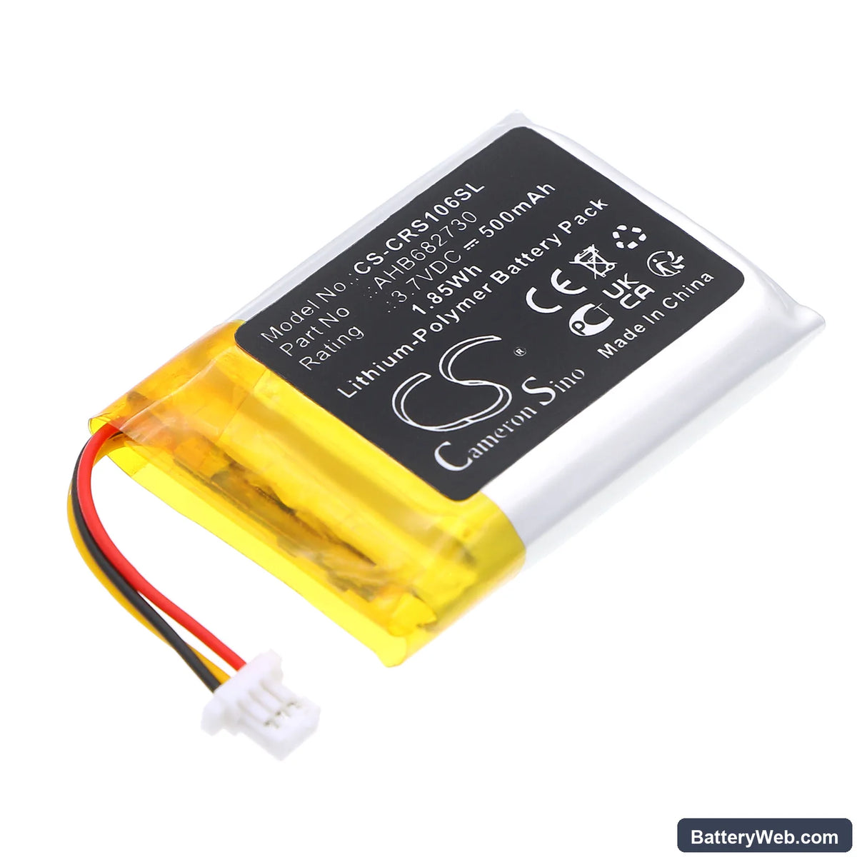 Corsair RGP0106 Replacement Battery, 3.7V, 500mAh, Li-Polymer 1