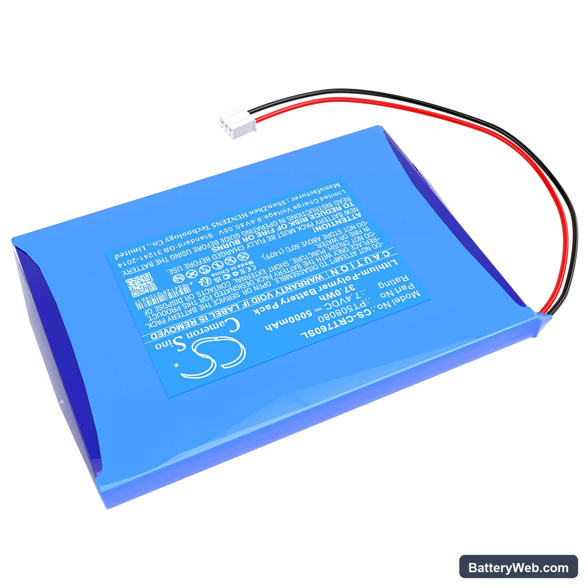 Creator ST-7600C Wireless Touch Screen Replacement Battery, 7.4V, 5000mAh, Li-Polymer 2