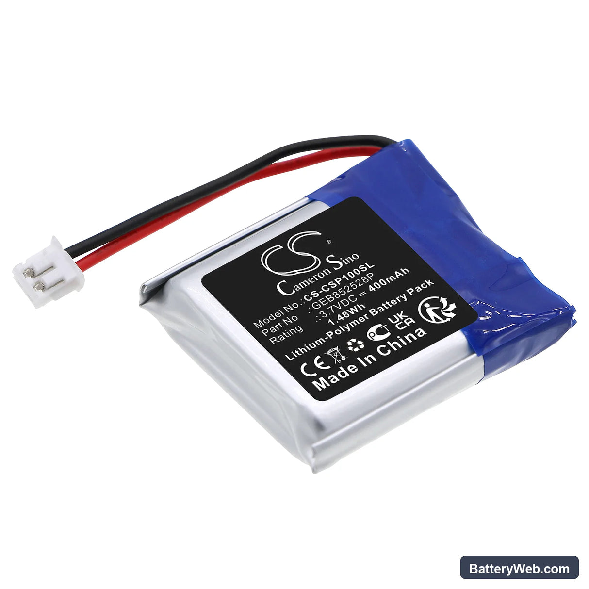 Conversor Pro Transmitter Replacement Battery, 3.7V, 400mAh, Li-Polymer 1