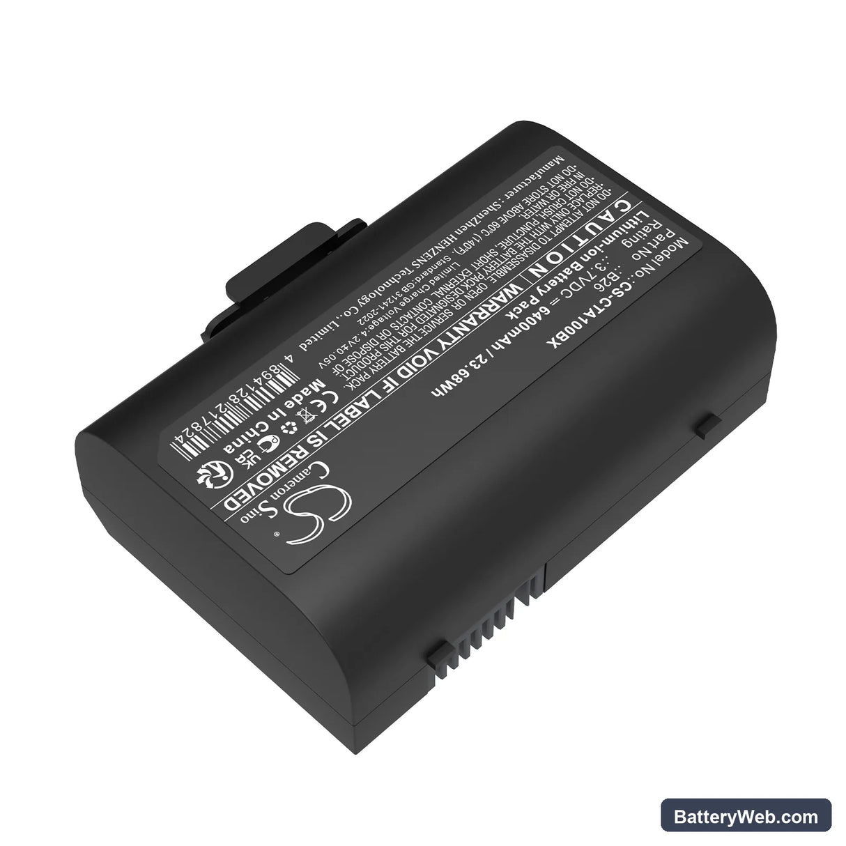 Castles Saturn 1000 S1F2 Replacement Battery, 3.7V, 6400mAh, Li-ion 2