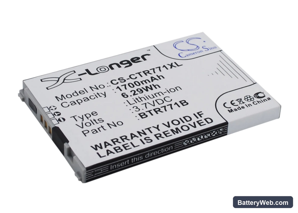 Casio GzOne Commando C771 Replacement Battery, 3.7V, 1700mAh, Li-ion 2