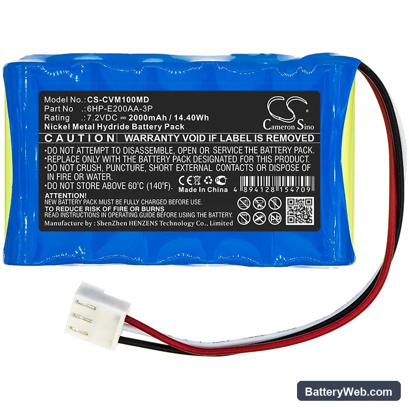 Care Vision OM-100 Replacement Battery, 7.2V, 2000mAh, Ni-MH 3