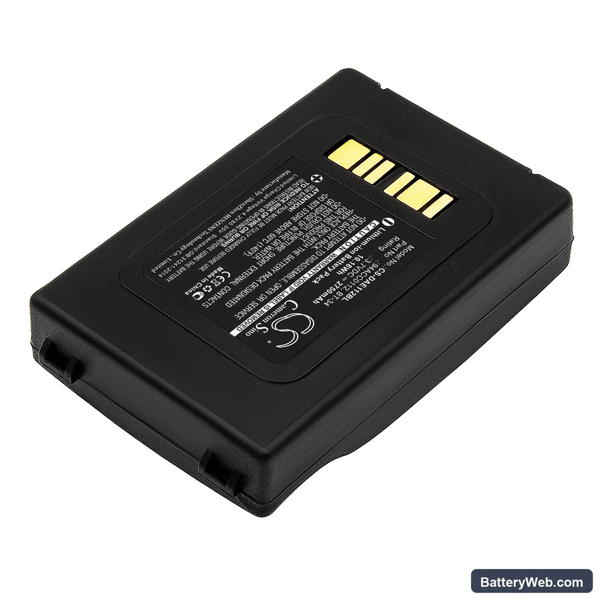 Datalogic ELF Replacement Battery, 3.7V, 2750mAh, Li-ion 2