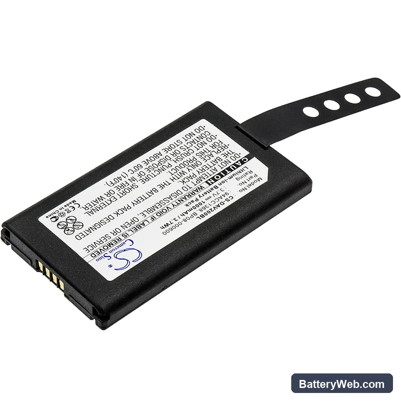 Wasp DT10 Replacement Battery, 3.7V, 1000mAh, Li-ion 2