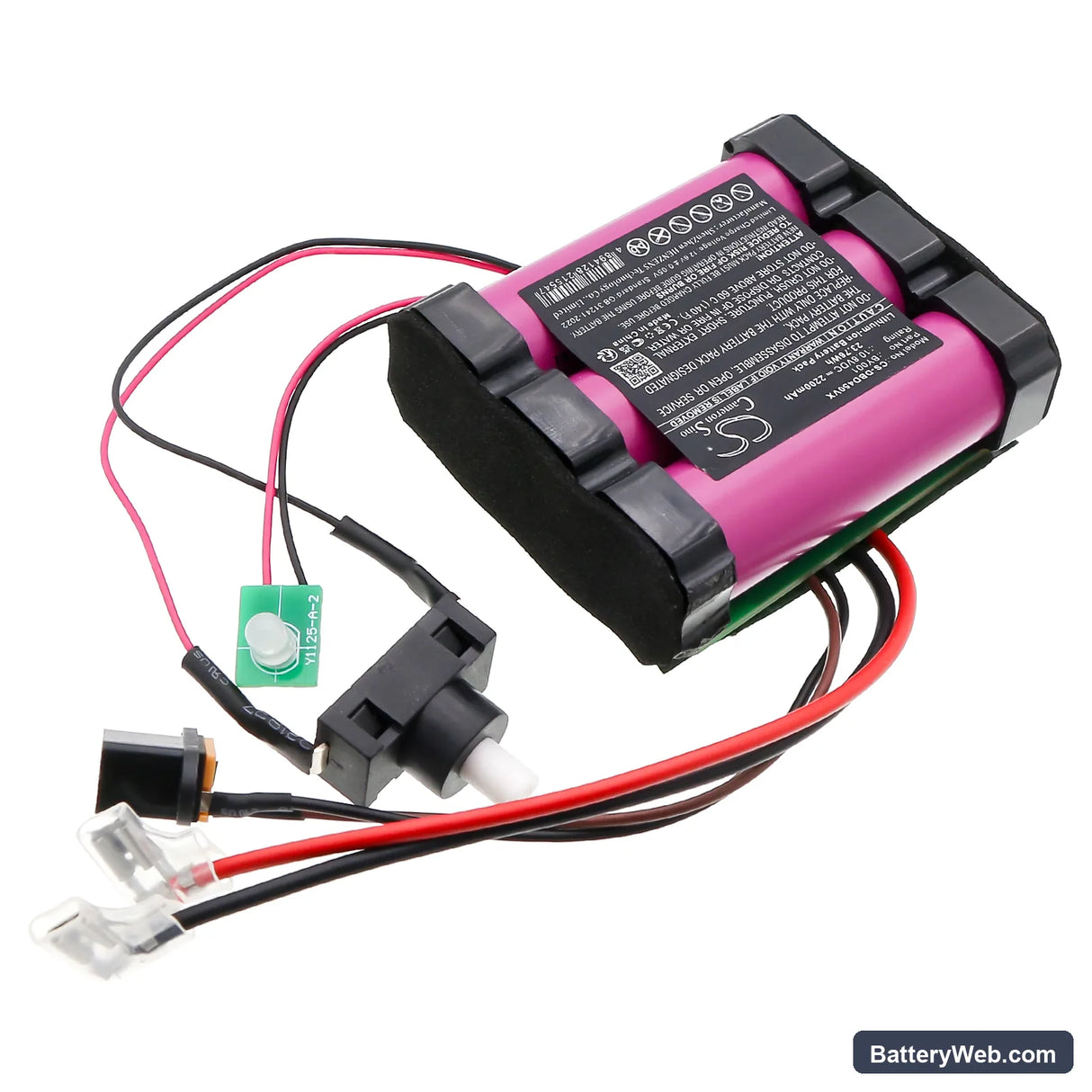 Dirt Devil BD45000 Replacement Battery, 10.8V, 2200mAh, Li-ion 2