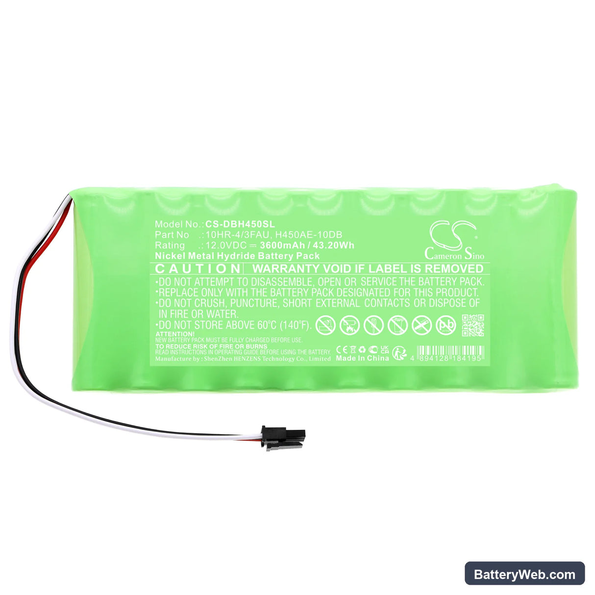 Diebold TOUCH SCREEN VOTING MACHINES Replacement Battery, 12V, 3600mAh, Ni-MH 3