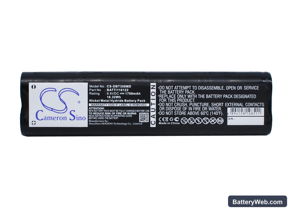 Bioset 3500 Replacement Battery, 9.6V, 1700mAh, Ni-MH 5