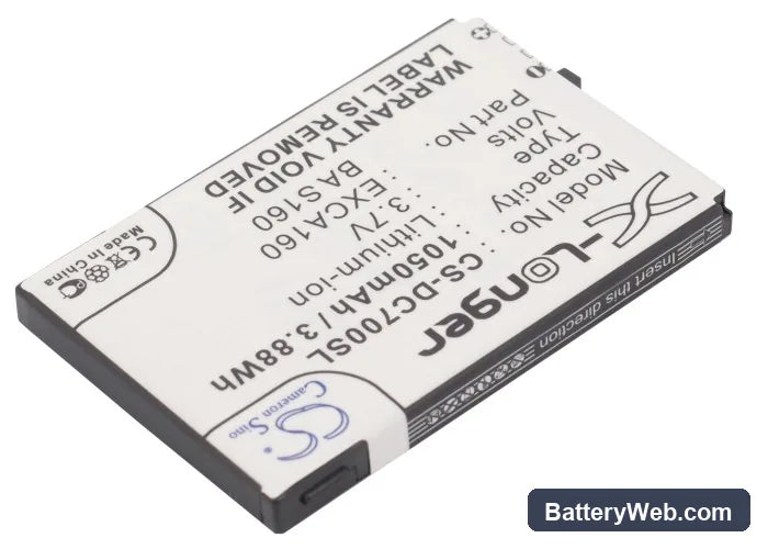 Dopod C720 Replacement Battery, 3.7V, 1050mAh, Li-ion 2