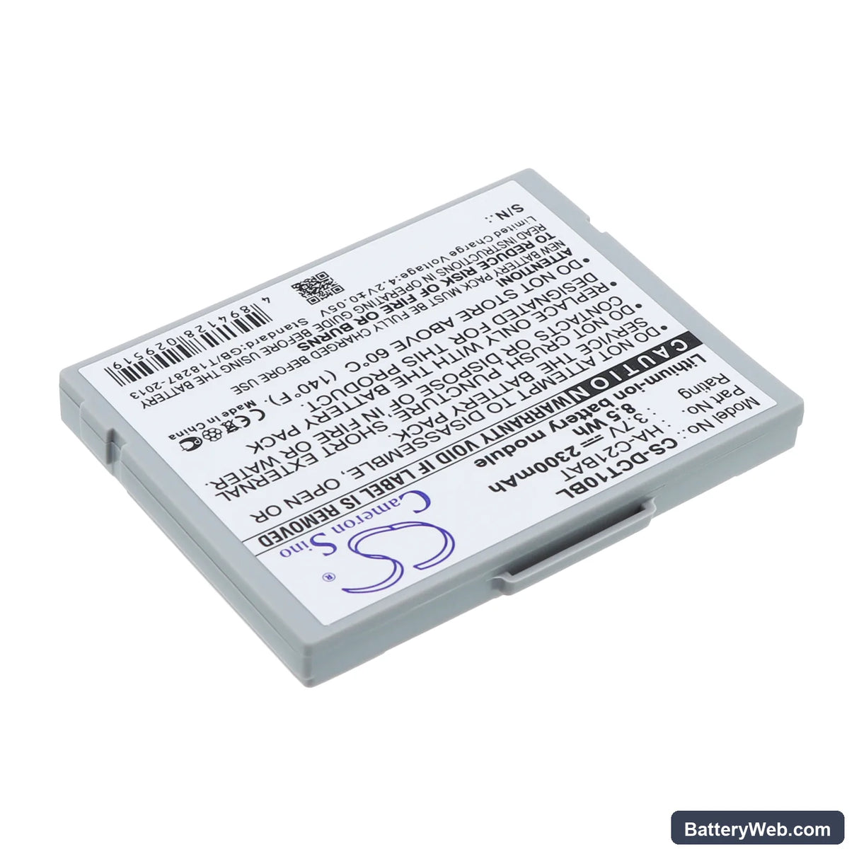 Casio IT10 Replacement Battery, 3.7V, 2300mAh, Li-ion 2