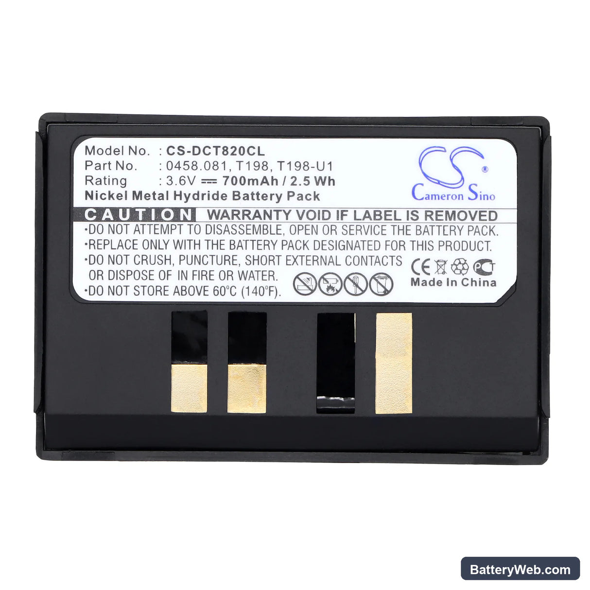 Dancall Dect 8200 Replacement Battery, 3.6V, 700mAh, Ni-MH 5