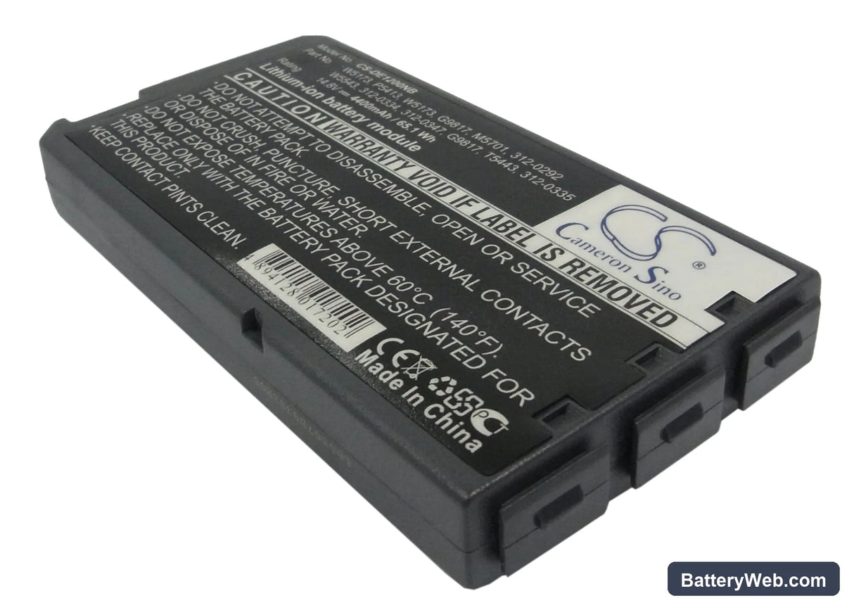 Dell Inspiron 1000 Replacement Battery, 14.8V, 4400mAh, Li-ion 2