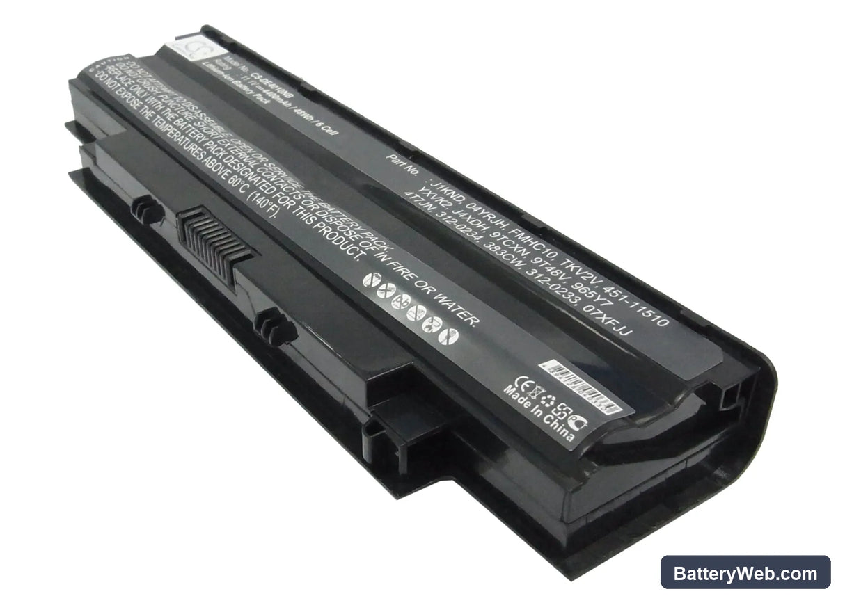 Dell Inspiron 13R Replacement Battery, 11.1V, 4400mAh, Li-ion 1
