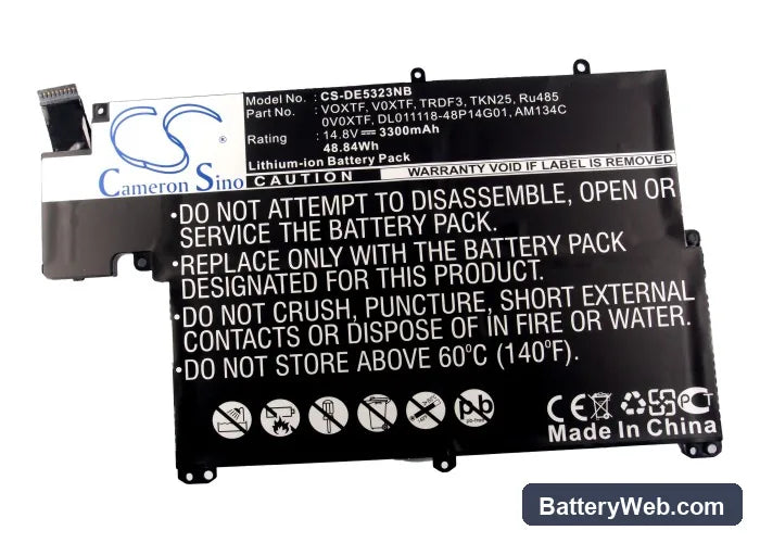 Dell Inspiron 5323 Replacement Battery, 14.8V, 3300mAh, Li-ion 5