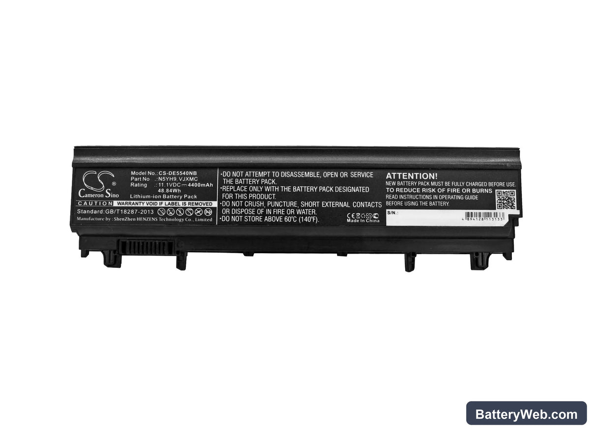Dell Latitude E5440 Replacement Battery, 11.1V, 4400mAh, Li-ion 5