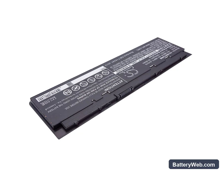 Dell Latitude E7240 Replacement Battery, 11.1V, 2600mAh, Li-Polymer 2