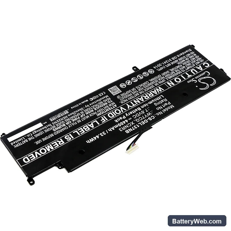 Dell Latitude 13 7370 Replacement Battery, 7.6V, 4400mAh, Li-ion 2