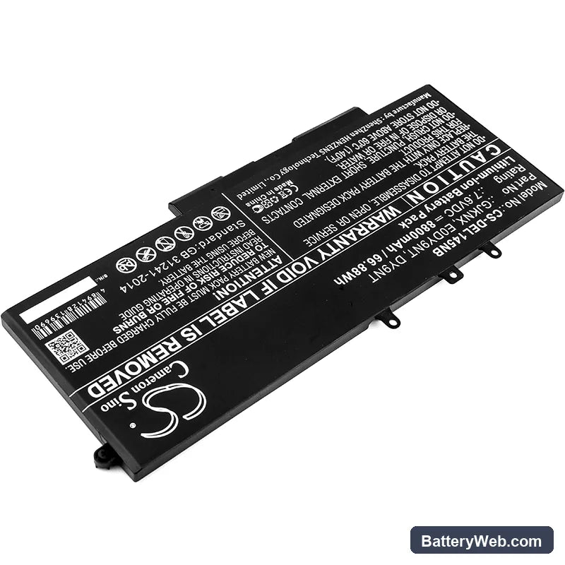 Dell Latitude 14 5491 Replacement Battery, 7.6V, 8800mAh, Li-ion 2