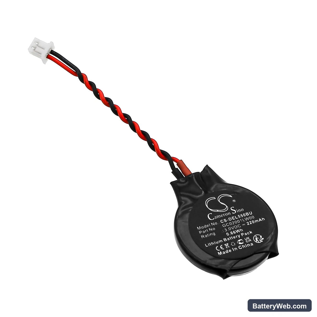 Dell Latitude E5550 Replacement Battery, 3V, 220mAh, Lithium 1