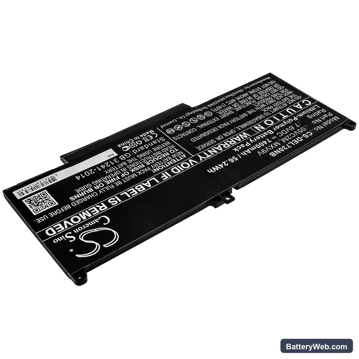 Dell Latitude 13 7300(N052L7300-D1716FCN) Replacement Battery, 7.6V, 7400mAh, Li-Polymer 2