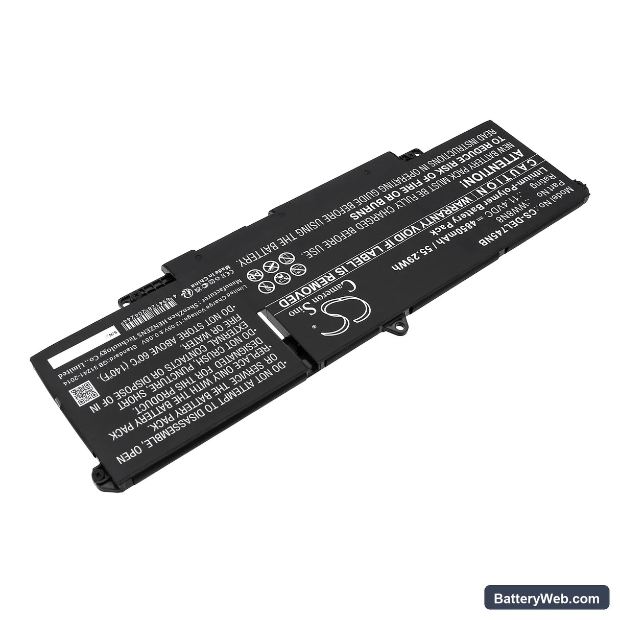 Dell Latitude 7450 Replacement Battery, 11.4V, 4850mAh, Li-ion 2