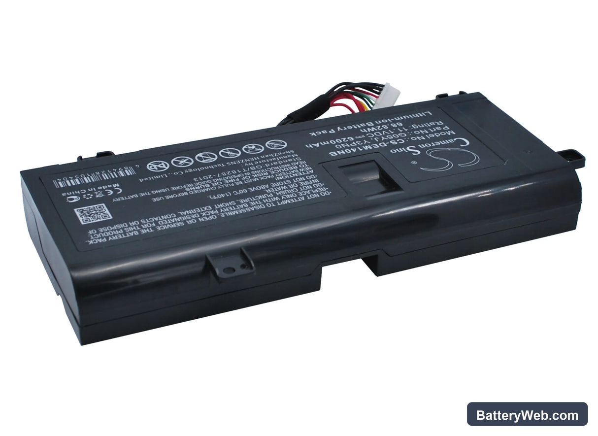 Dell Alienware M14X R3 Replacement Battery, 11.1V, 6200mAh, Li-ion 3