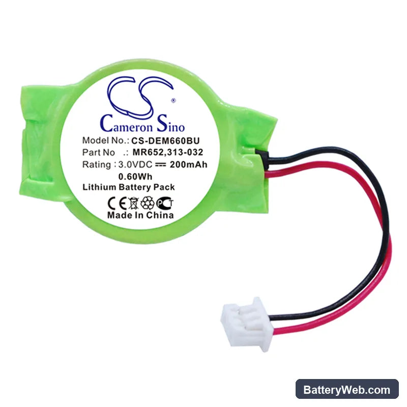 Dell Precision M4600 Replacement Battery, 3V, 200mAh, Lithium 3