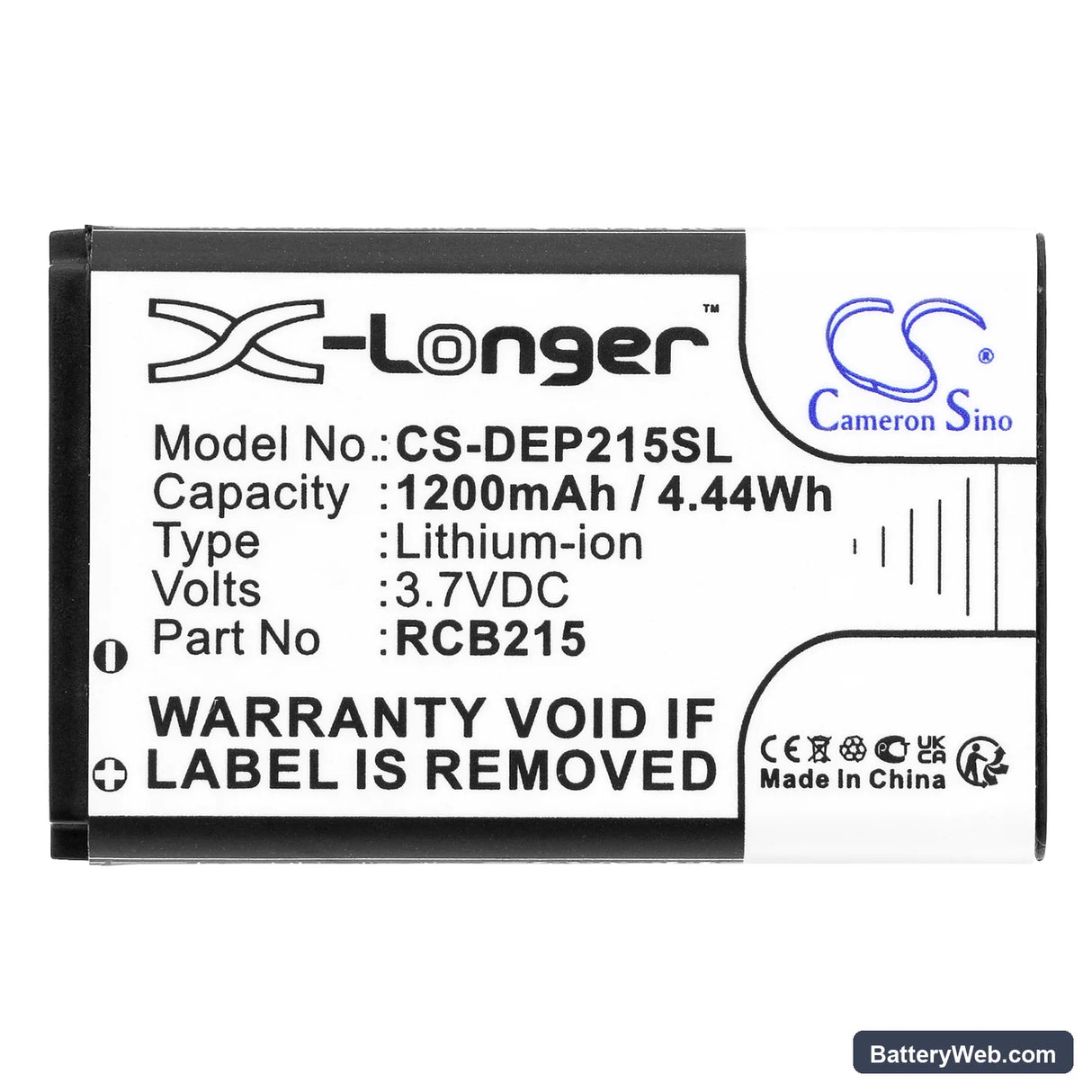 Skylink Classic Replacement Battery, 3.7V, 1200mAh, Li-ion 3