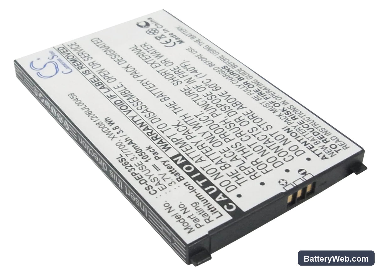 Doro PhoneEasy 326 Replacement Battery, 3.7V, 1050mAh, Li-ion 2