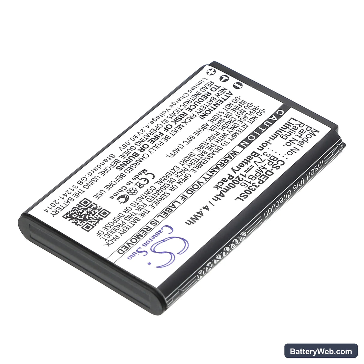 AGM M9 Replacement Battery, 3.7V, 1200mAh, Li-ion 2