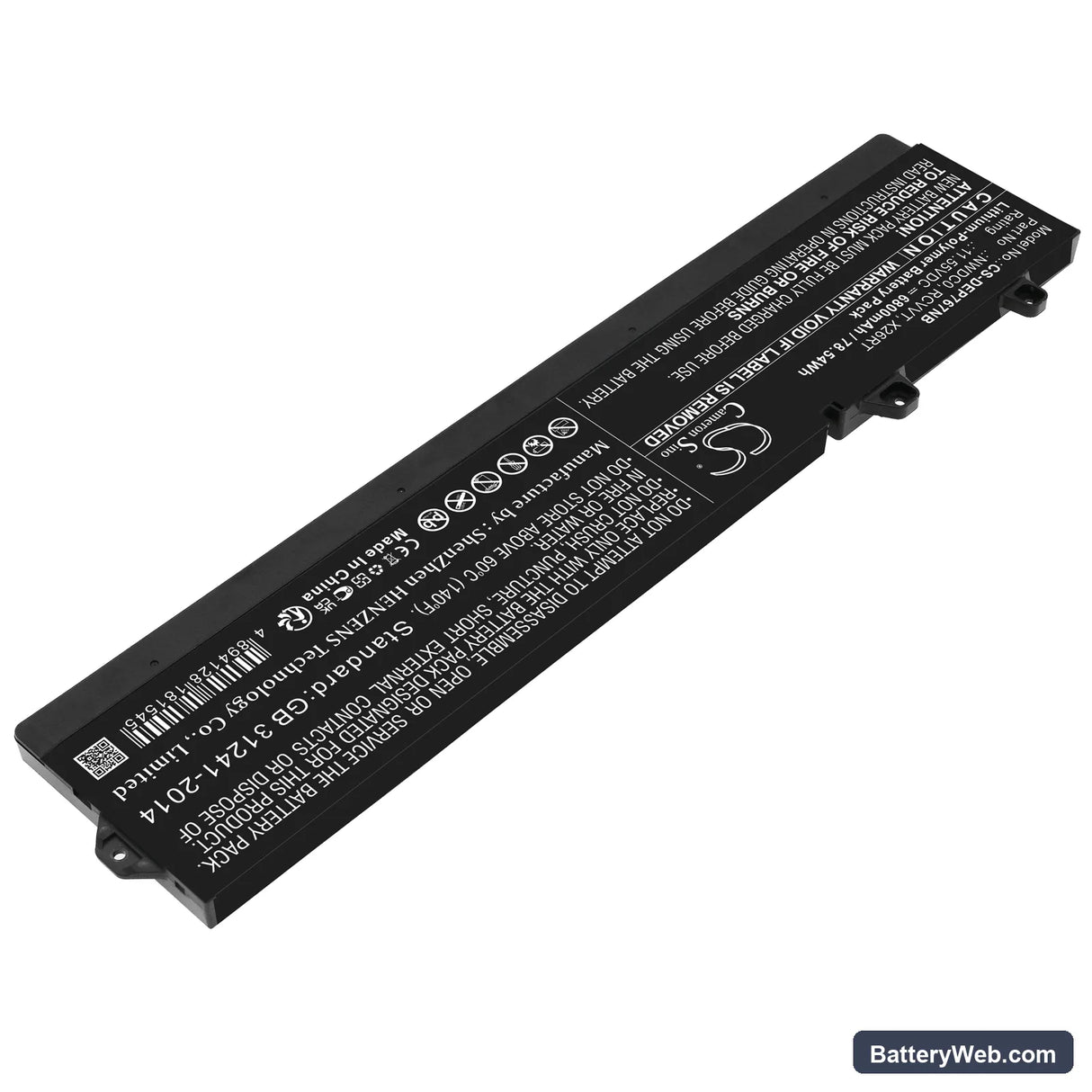 Dell Precision 7670 Replacement Battery, 11.55V, 6800mAh, Li-Polymer 2