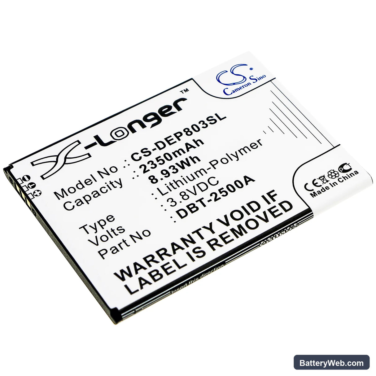 Doro 8035 Replacement Battery, 3.8V, 2350mAh, Li-Polymer 1