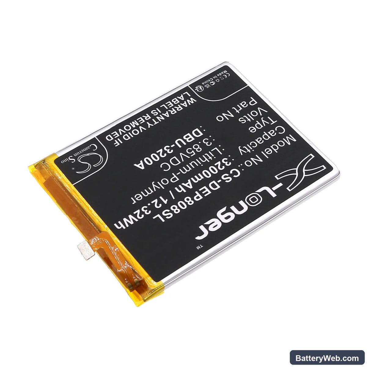 Doro 8080 Replacement Battery, 3.85V, 3200mAh, Li-Polymer 2