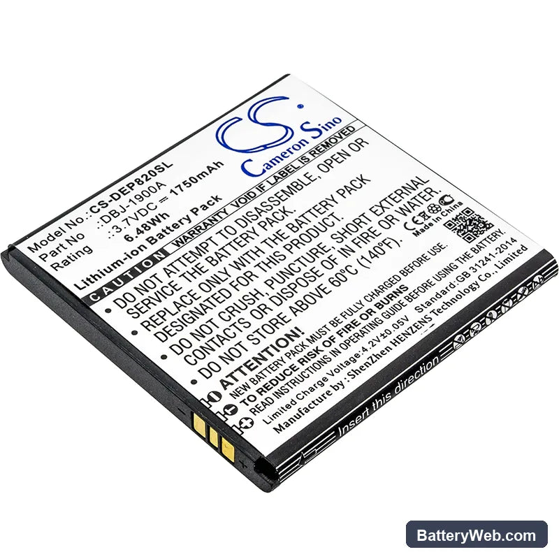 Doro Liberto 820 Replacement Battery, 3.7V, 1750mAh, Li-ion 1