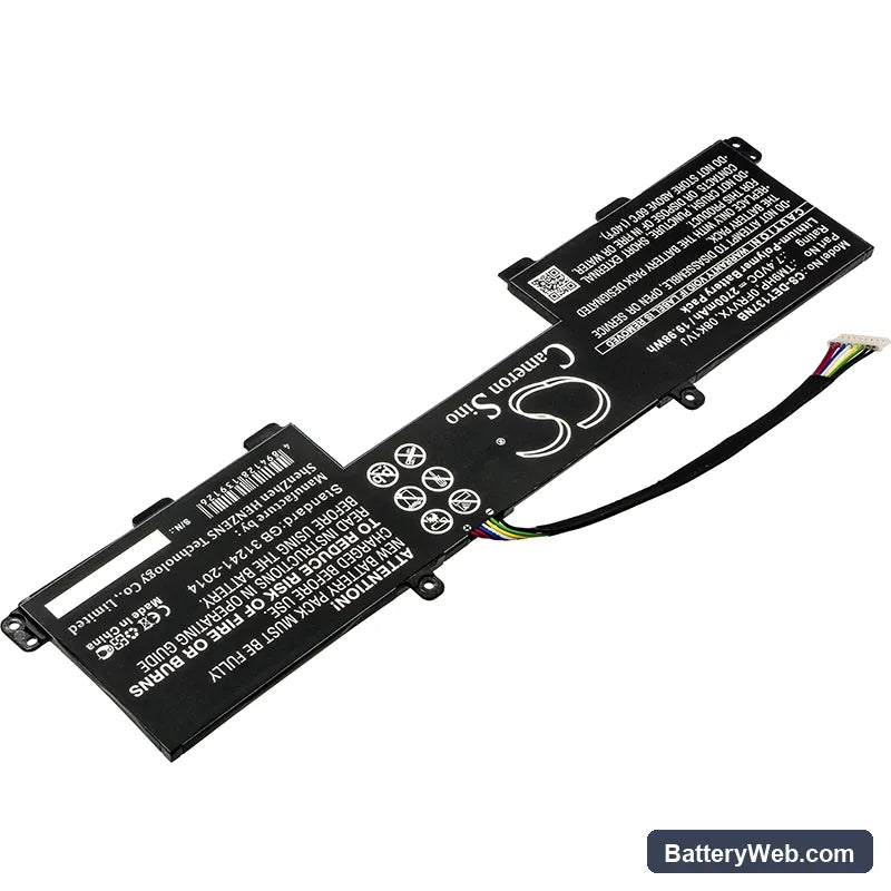 Dell Latitude 13 7350 Replacement Battery, 7.4V, 2700mAh, Li-Polymer 2