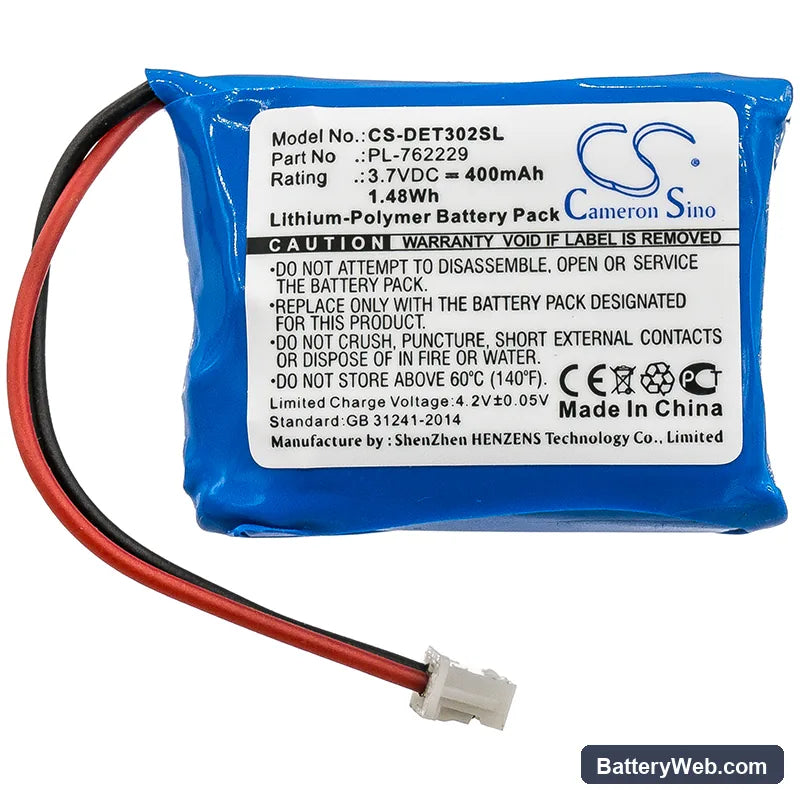 Educator ET-300TSTransmitter Replacement Battery, 3.7V, 400mAh, Li-Polymer 3