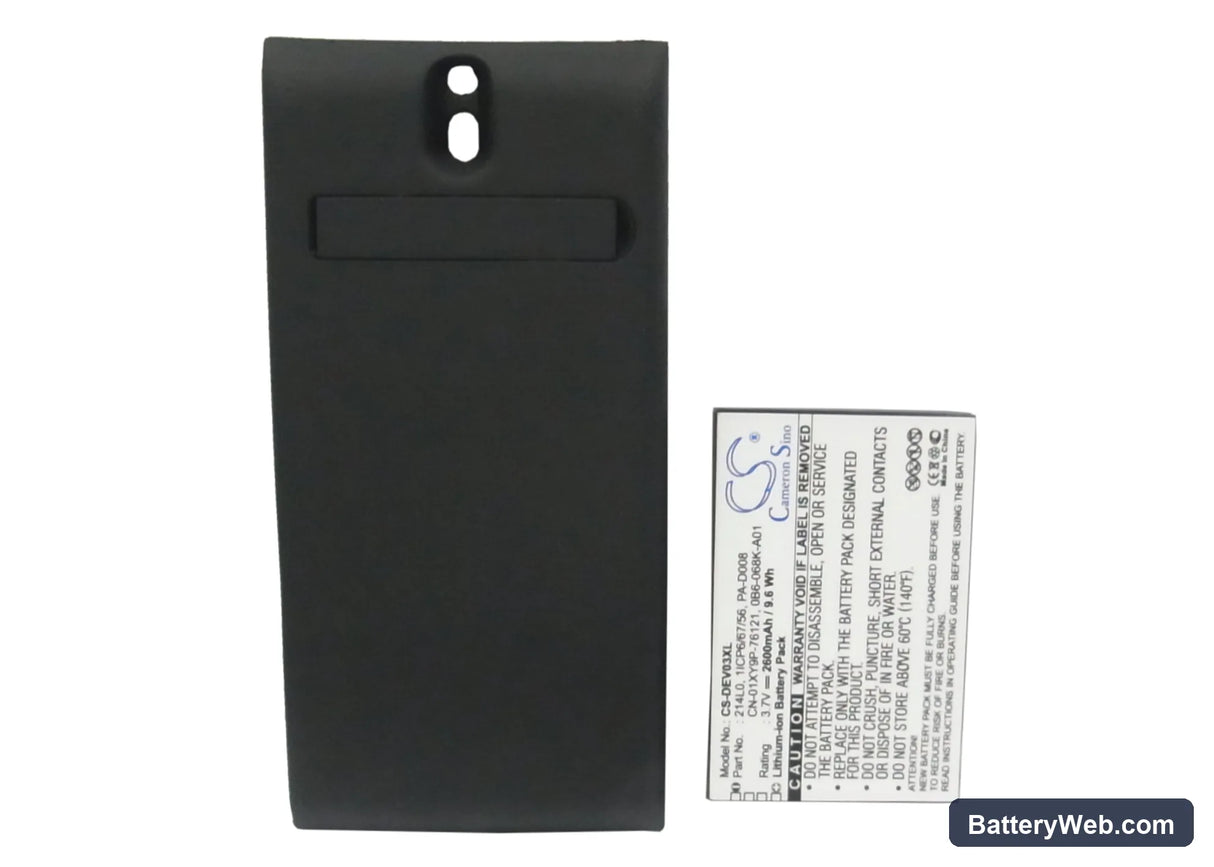 Dell Venue Replacement Battery, 3.7V, 2600mAh, Li-ion 5