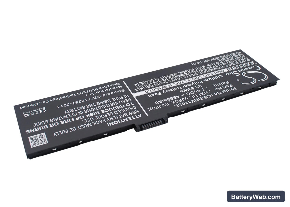 Dell Venue 11 Pro Replacement Battery, 7.4V, 4850mAh, Li-Polymer 3