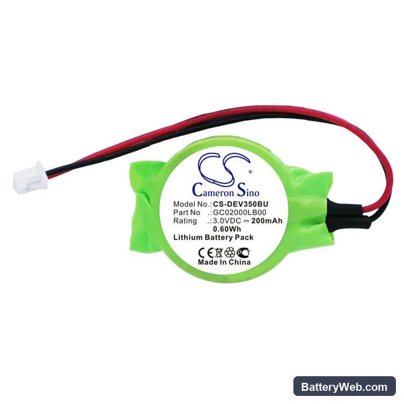 Getac W130 Replacement Battery, 3V, 200mAh, Lithium 3