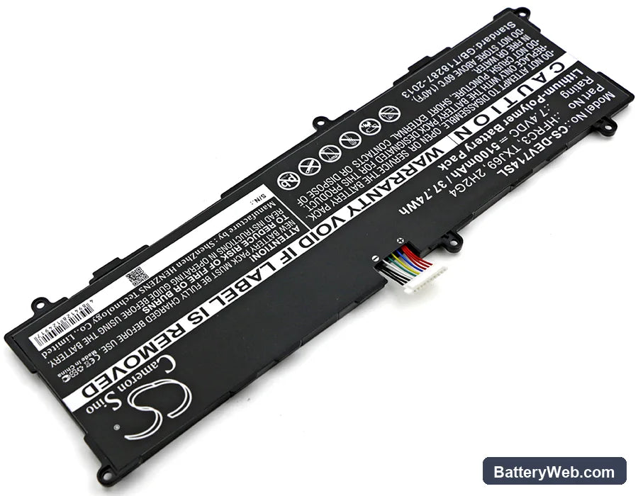 Dell Venue 11 Pro 7140 Replacement Battery, 7.4V, 5100mAh, Li-Polymer 2