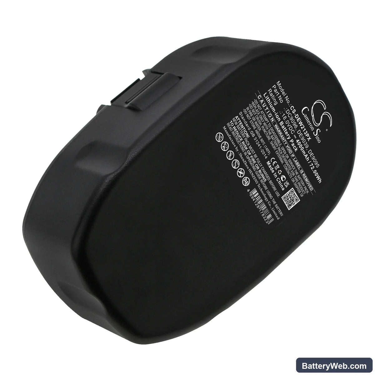 DeWalt DC212 Replacement Battery, 18V, 4000mAh, Li-ion 3