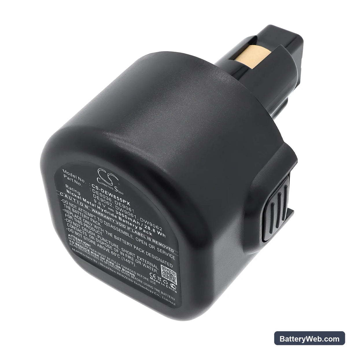DeWalt DC750KA Replacement Battery, 9.6V, 3000mAh, Ni-MH 3