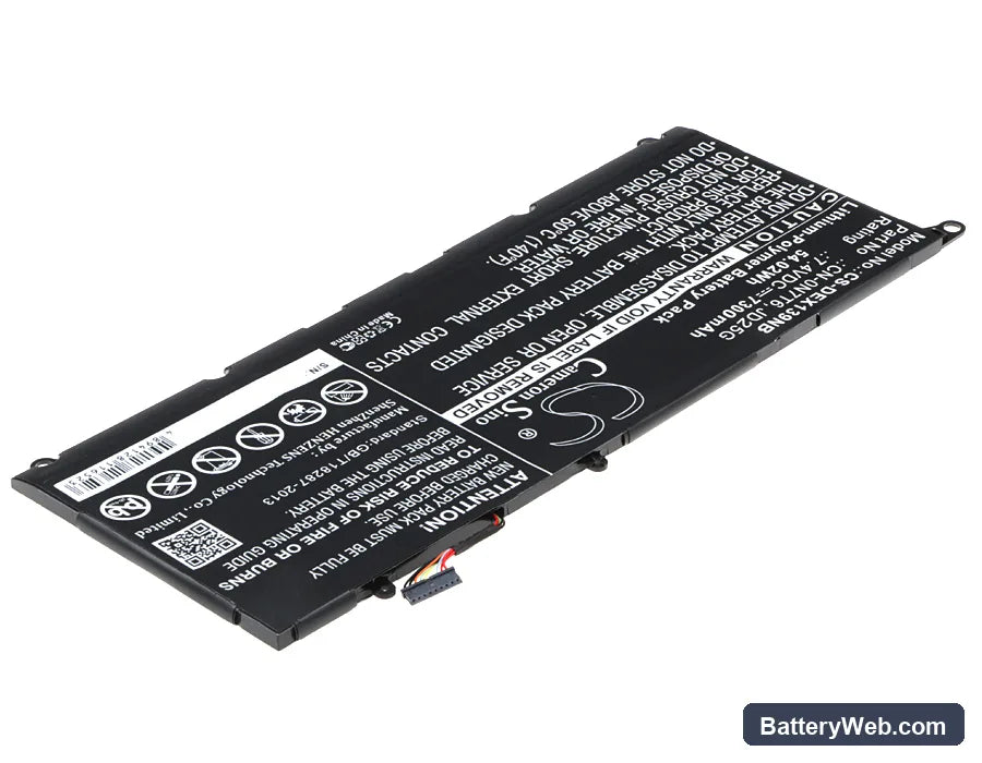 Dell XPS 13 9343 Replacement Battery, 7.4V, 7300mAh, Li-Polymer 2
