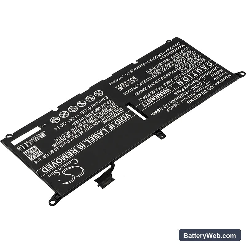 Dell XPS 13 9370 Replacement Battery, 7.6V, 6300mAh, Li-ion 2