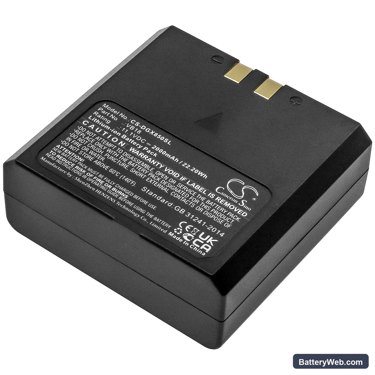 GODOX V860II Replacement Battery, 11.1V, 2000mAh, Li-ion 1