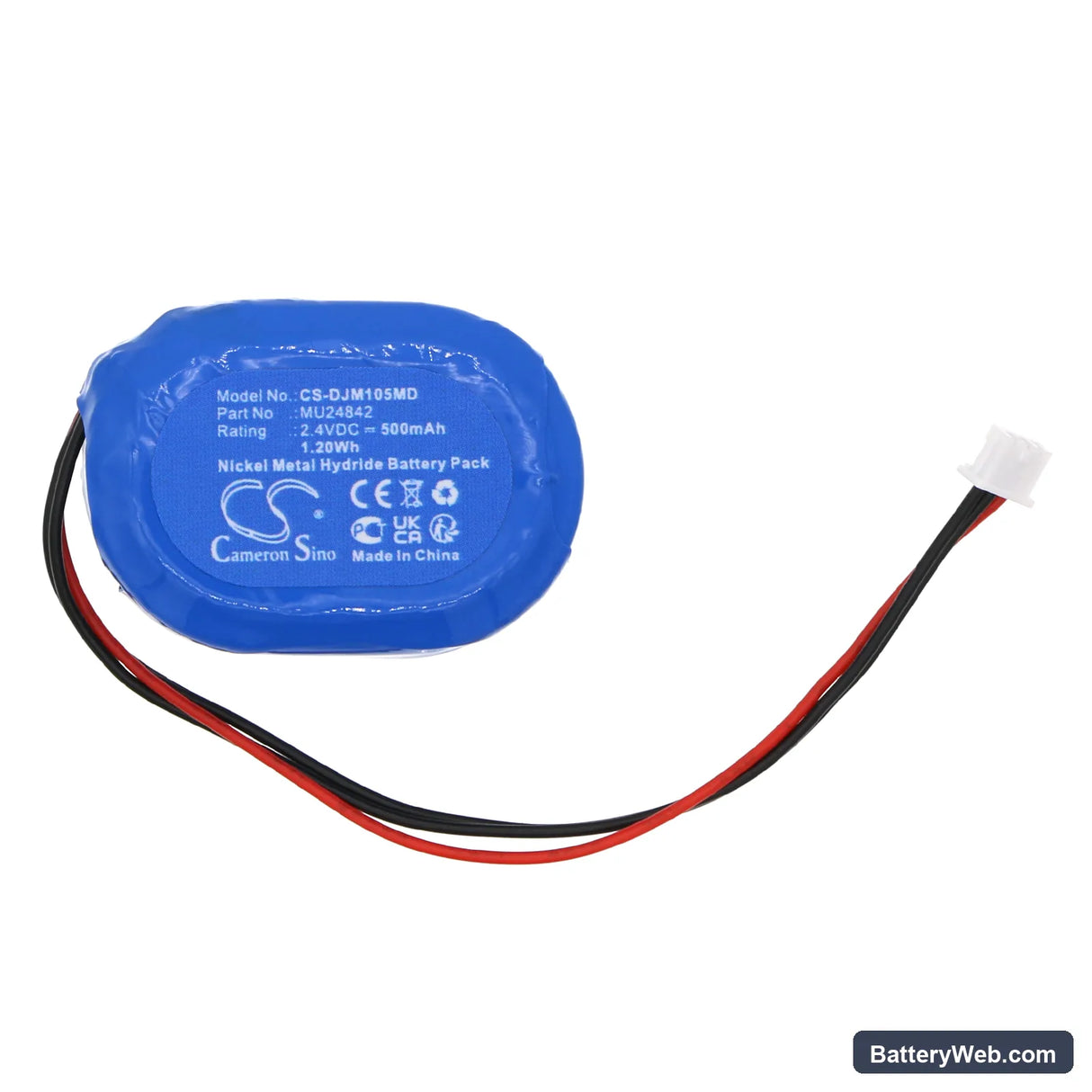 Air Shields-Vickers JM105 Jaundice Meter Replacement Battery, 2.4V, 500mAh, Ni-MH 3