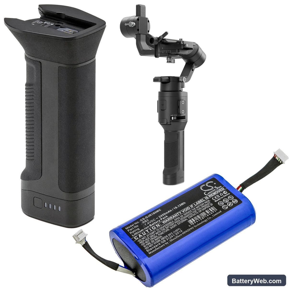 DJI Ronin-SC Replacement Battery, 7.4V, 2450mAh, Li-ion 5