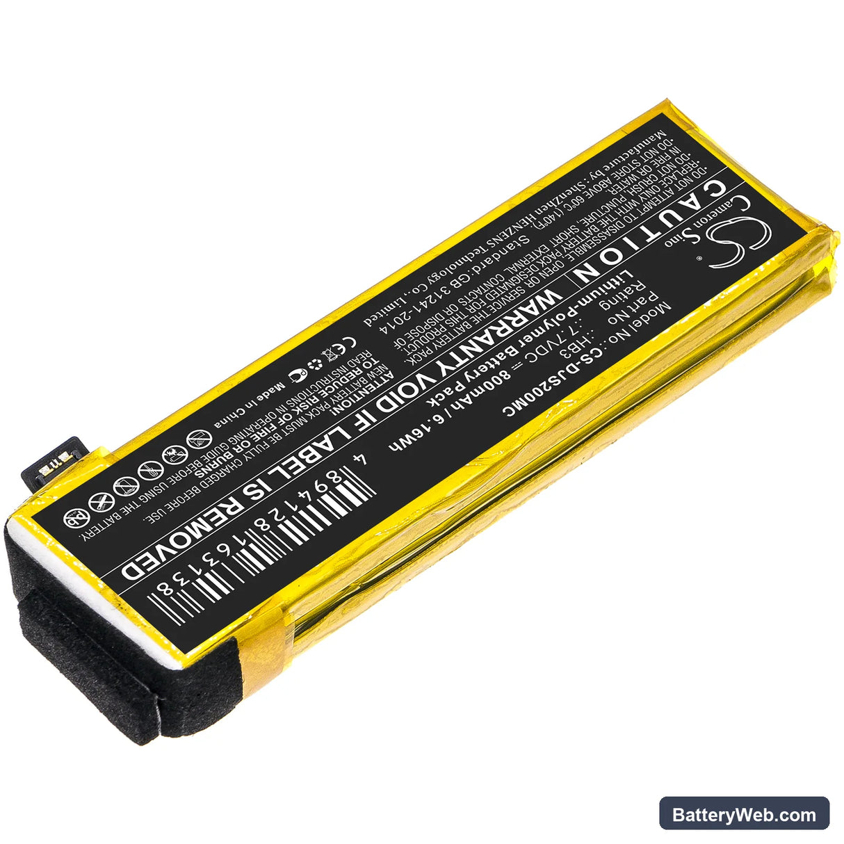 DJI Osmo Pocket Replacement Battery, 7.7V, 800mAh, Li-Polymer 2