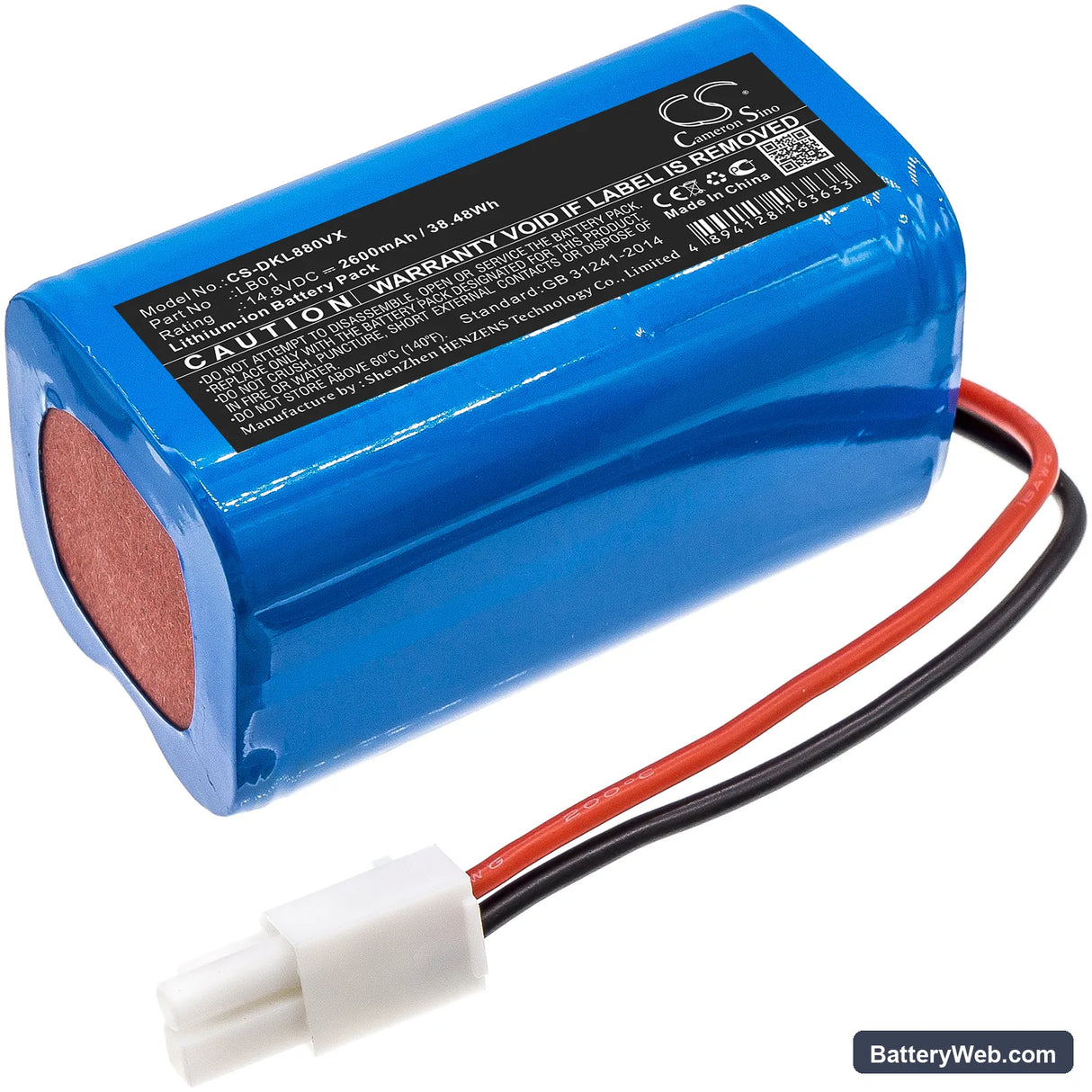 Donkey DL880 Replacement Battery, 14.8V, 2600mAh, Li-ion 1