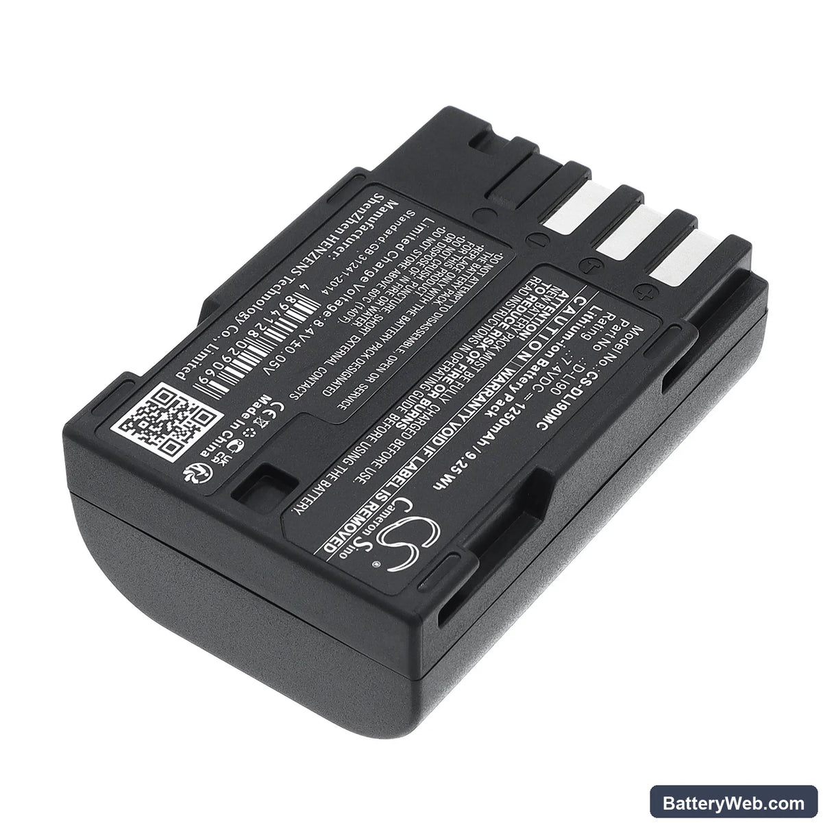 Pentax K-7 Replacement Battery, 7.4V, 1250mAh, Li-ion 2